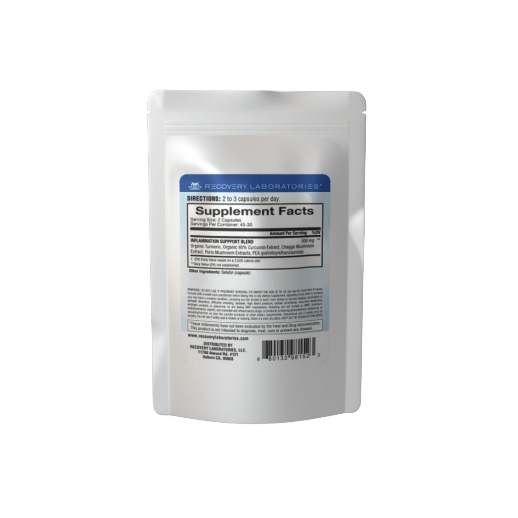 Inflammation Support Supplement Package Back