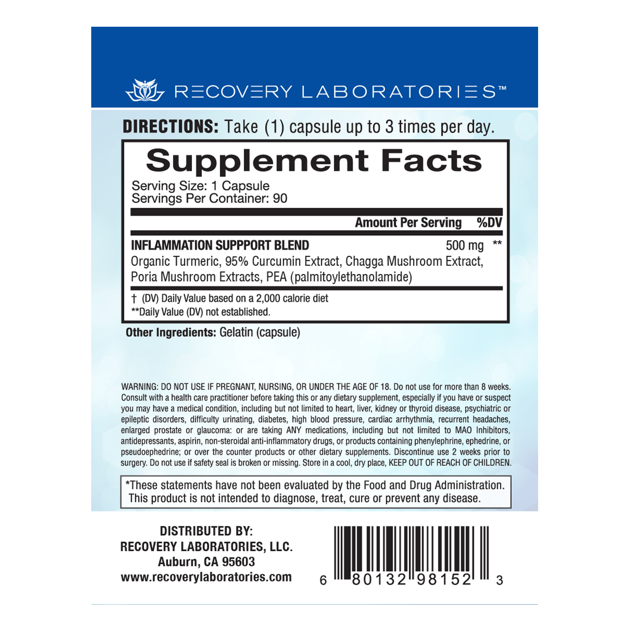 Inflammation Support Supplement Facts