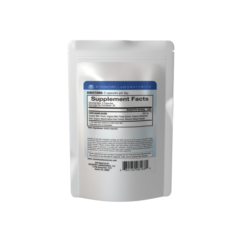 Liver Guard Supplement Package Back