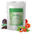 Natural Energy Supplement with Ingredients Displayed