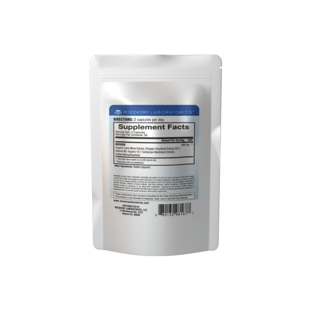 Nervgen Supplement back of package