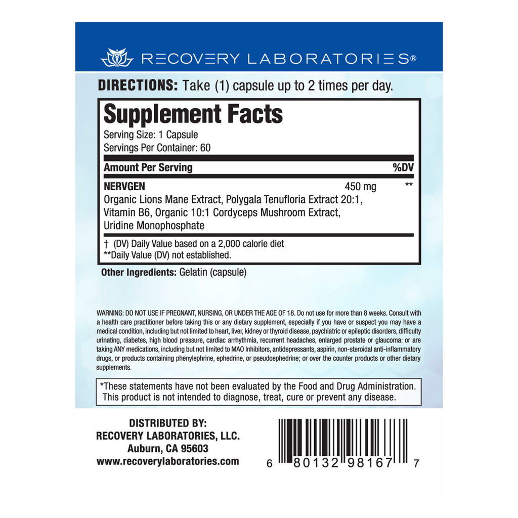 Nervgen Supplement supplement facts
