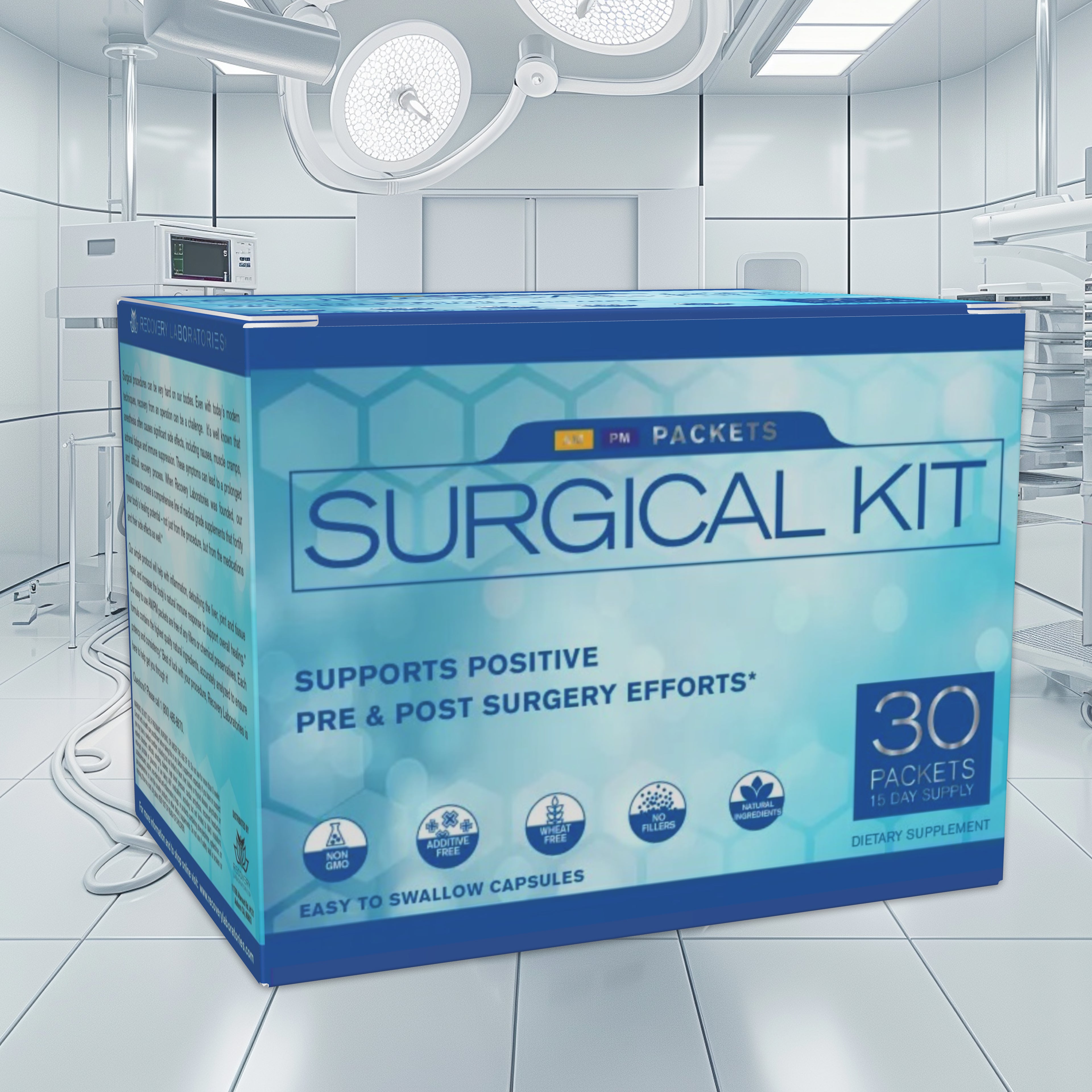 Sterile surgical kit product image showing medical instruments on a clean background for clinical use
