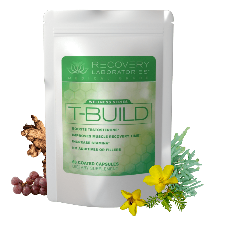 T-Build Supplement with Ingredients Displayed