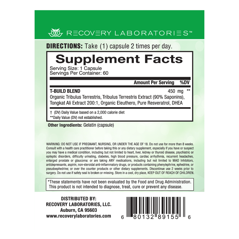 T-Build Supplement Facts